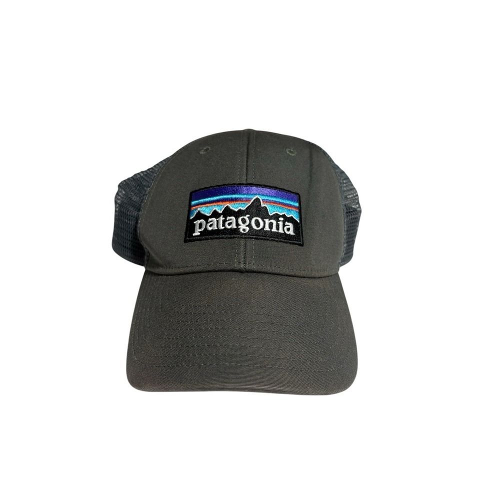 Patagonia Snapback Trucker Cap Gray One Size Adjustable Embroidered Mesh Back
